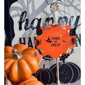 Piper K Halloween Glitter Mini Hair Clips CandyCorn Pumpkin Black Cat Bat Ghost